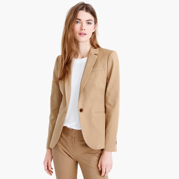 J. Crew Jackets & Blazers - J crew super 120’s 100% wool camel blazer Size 0P